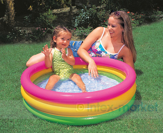 Fluorescent three-ring inflatable pool ball pool