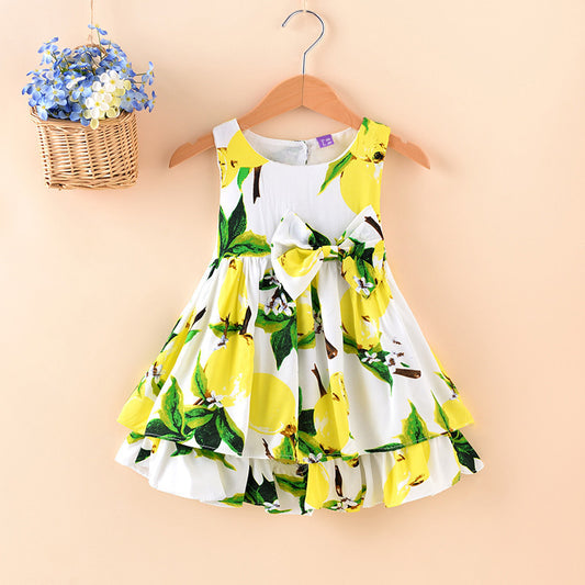 Direct Selling Summer Children's Wear, Sleeveless Sleeveless Princess Skirt, European And American Girl Dress, Foreign Trade Children's Skirt