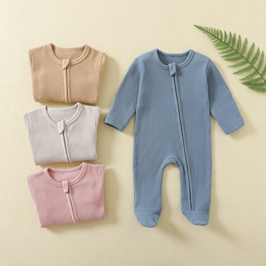 Autumn And Winter Long Sleeve Zipper Baby Jumpsuit